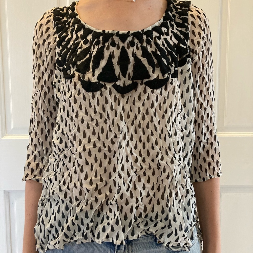 Embroidered top